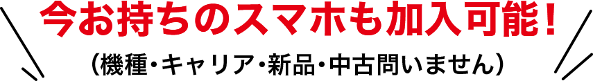 今お持ちのスマホで加入可能！