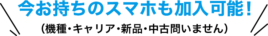 今お持ちのスマホで加入可能！